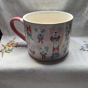 Vintage Prima Designs 20 Ounce Dog With Bows Coffee Mug